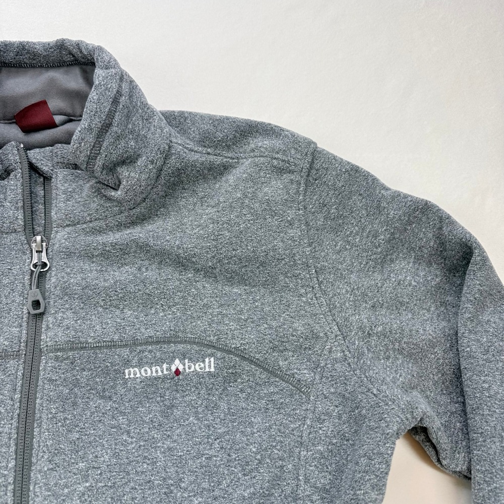 Montbell Melange Gray Full Zip Fleece Jacket Women Medium Outdoor - Picture 15 of 16